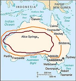 Australia, area with an arid climate