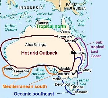 Climate zones in Australia