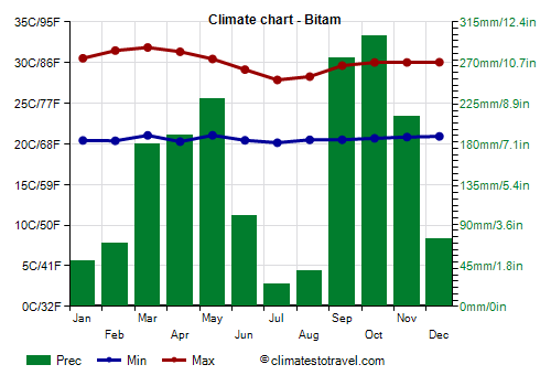 Climate chart - Bitam