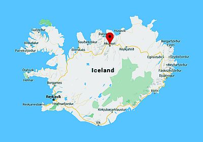 Akureyri, where it's located