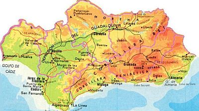 Andalusia, map