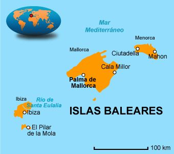 Balearic Islands map