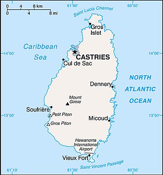 Map - Saint Lucia