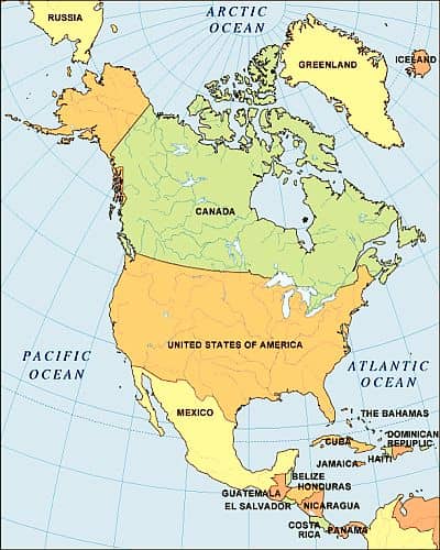 Map - North America