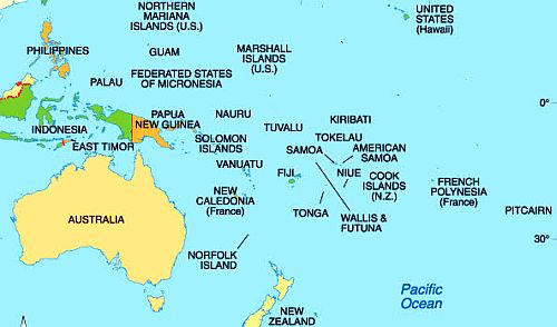 Map - Oceania