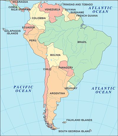 Map - South America