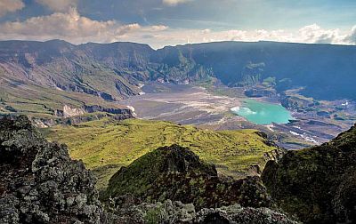 Caldera of Tambora volcano