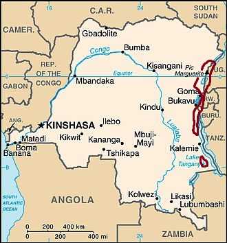 Congo, areas with a mountain climate