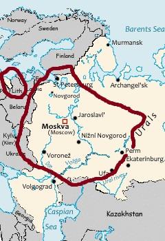 Central European Russia, map