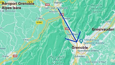Grenoble, map
