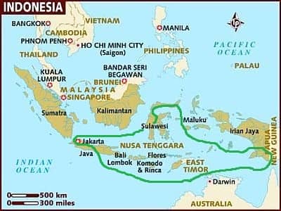 Indonesia, areas with a tropical climate