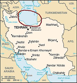 Iran, climate of the coasts of the Caspian Sea