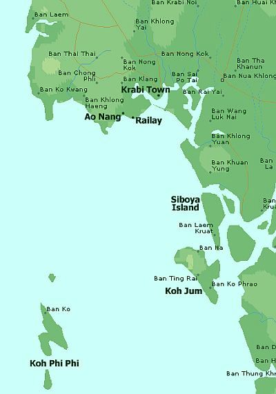 Krabi Province, map