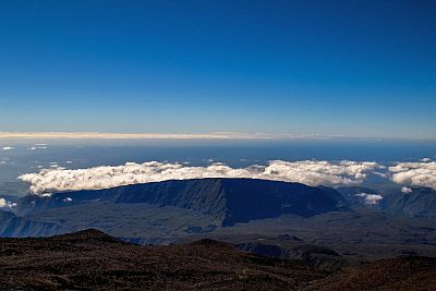 Panorama from the summit of Piton des neiges