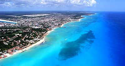 Playa del Carmen, from above