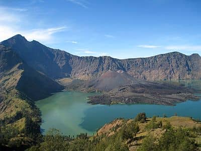 Rinjani volcano and Lake Segara Anak