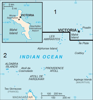 Geographical division of the Seychelles