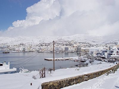 Snow in Tinos