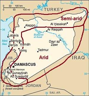 Aridity in the Syrian inland areas