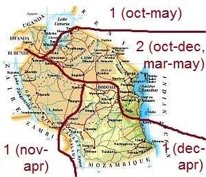 Rainy seasons in Tanzania