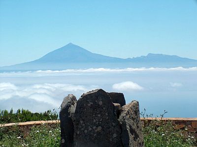View from the top of Garajonay, Mount Teide in the background
