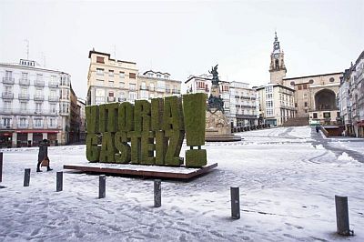 Vitoria-Gasteiz in the snow