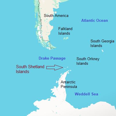 South Shetland Islands, where they are located