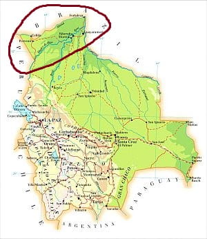 Areas with an equatorial climate