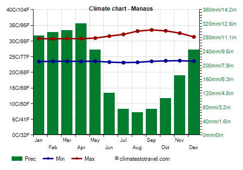 Climate chart - Manaus (Amazonas)