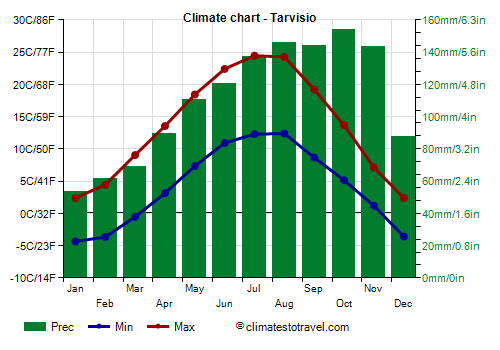 Climate chart - Tarvisio