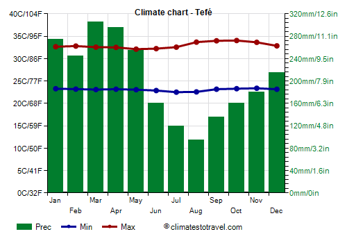 Climate chart - Tefé (Amazonas)