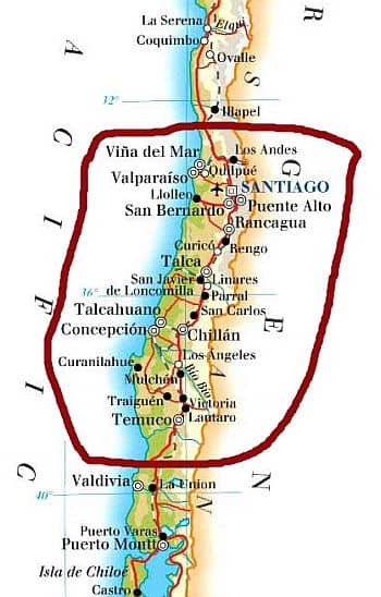 Climate of central Chile