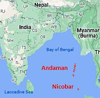 Andaman and Nicobar Islands, where they are located