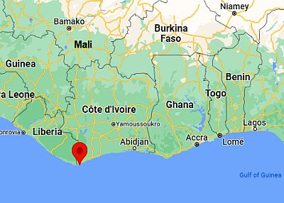 Tabou, where it is located