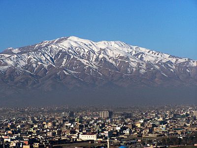 Kabul, mountains in the background