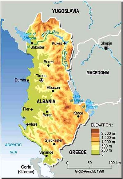 Map - Albania