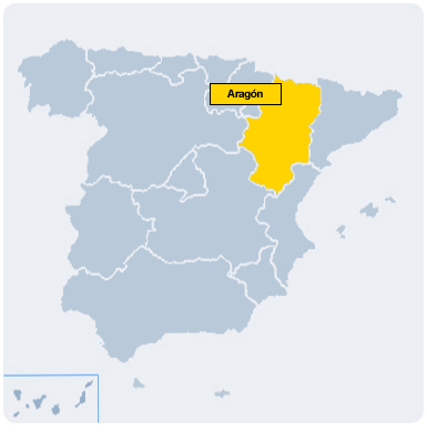 Aragon, map