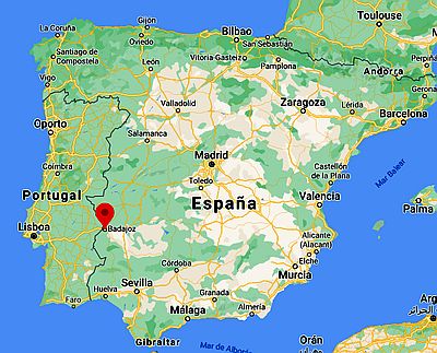 Badajoz, where it's located
