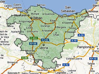 Basque Country, map
