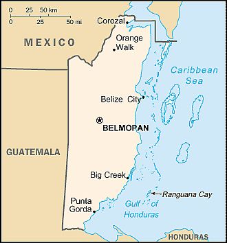 Map - Belize