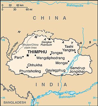 Bhutan Temperature Chart