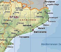 Catalonia, map