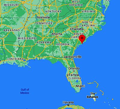 Charleston, where it's located