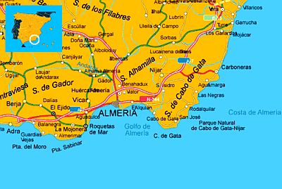 Costa Almería, map