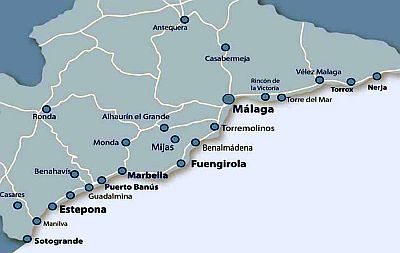 Costa del Sol, map