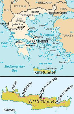 Position of Crete