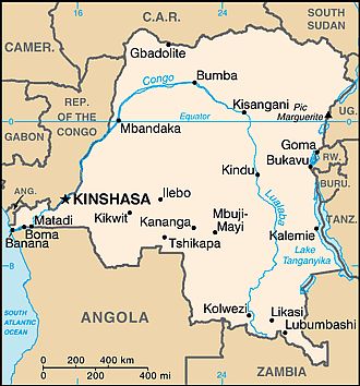 Map - Democratic Republic Congo