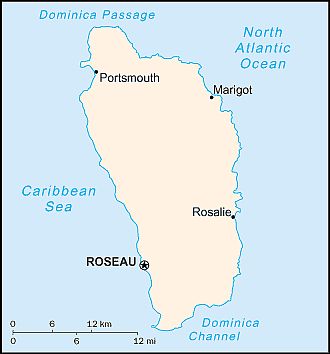 Map - Dominica