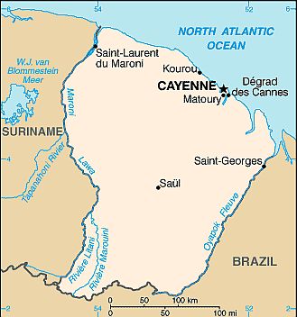 Map - French Guiana