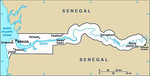 Map - Gambia